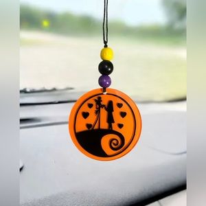 Disney Jack & Sally Nightmare Before Christmas Car Rearview Mirror Charm Pendant